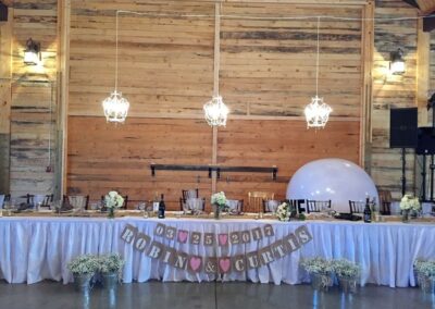 decor calgary wedding western whimsical Head Table