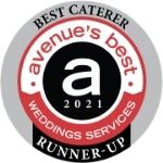 Best wedding caterer 2021 badge - Avenue Magazine